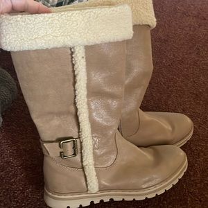 Cliffs White Mountain Kesha Sz 9 Tall Boots Fur Lined tan Winter (nwot)